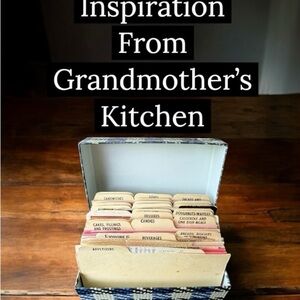 Blue Plaid Metal Recipe Card Box  Dividers Retro Style. Loaded with recipes.